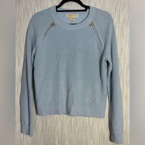 MICHAEL Michael Kors Light Blue Crew Neck Sweater